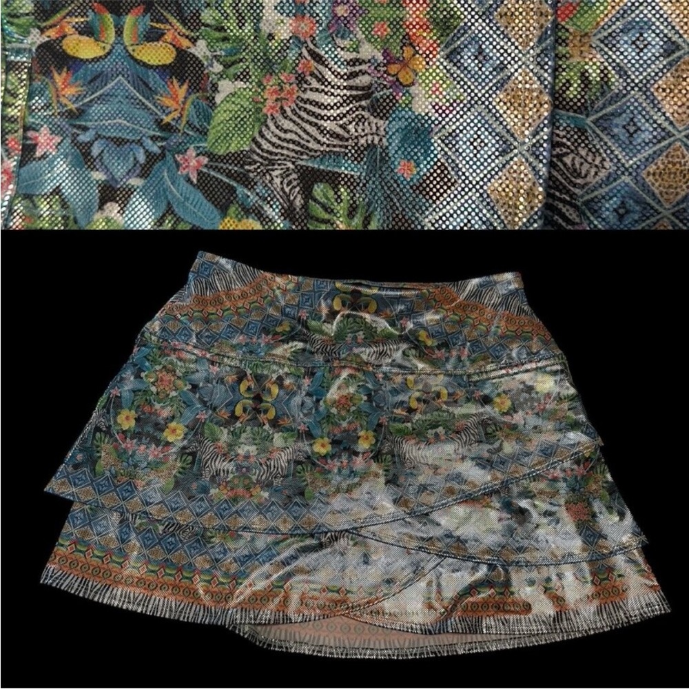 lucky in love Ladies XL Tennis Golf pickleball skort Shimmer Iridescent Animal